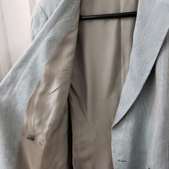 Giorgio Armani Double Breasted Herringbone Blazer - Picture 5 of 6